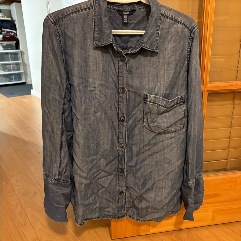 Hatley Women's Denim Button Down Shirt